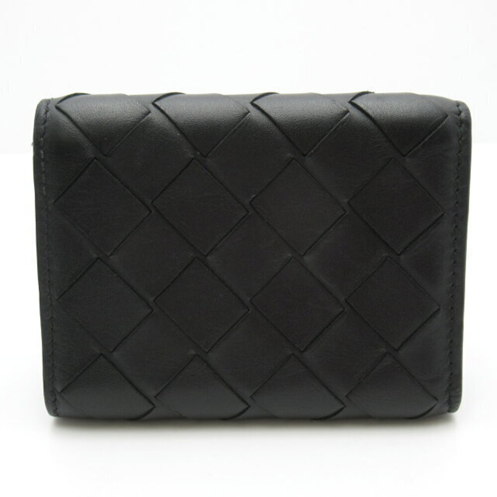 Bottega Veneta double wallet leather hook black